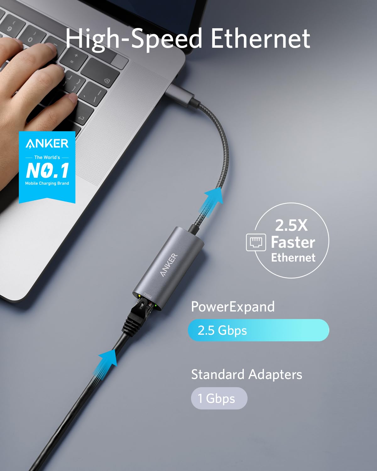 Refurbished Anker PowerExpand USB-C to 2.5 Gbps Ethernet Adapter