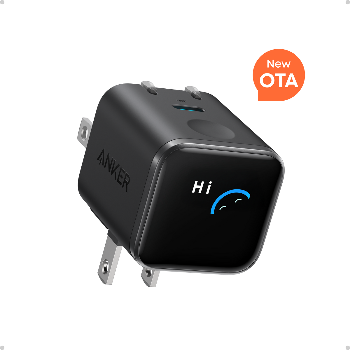 Anker Nano Charger (45W, Smart Display, 180° Foldable)