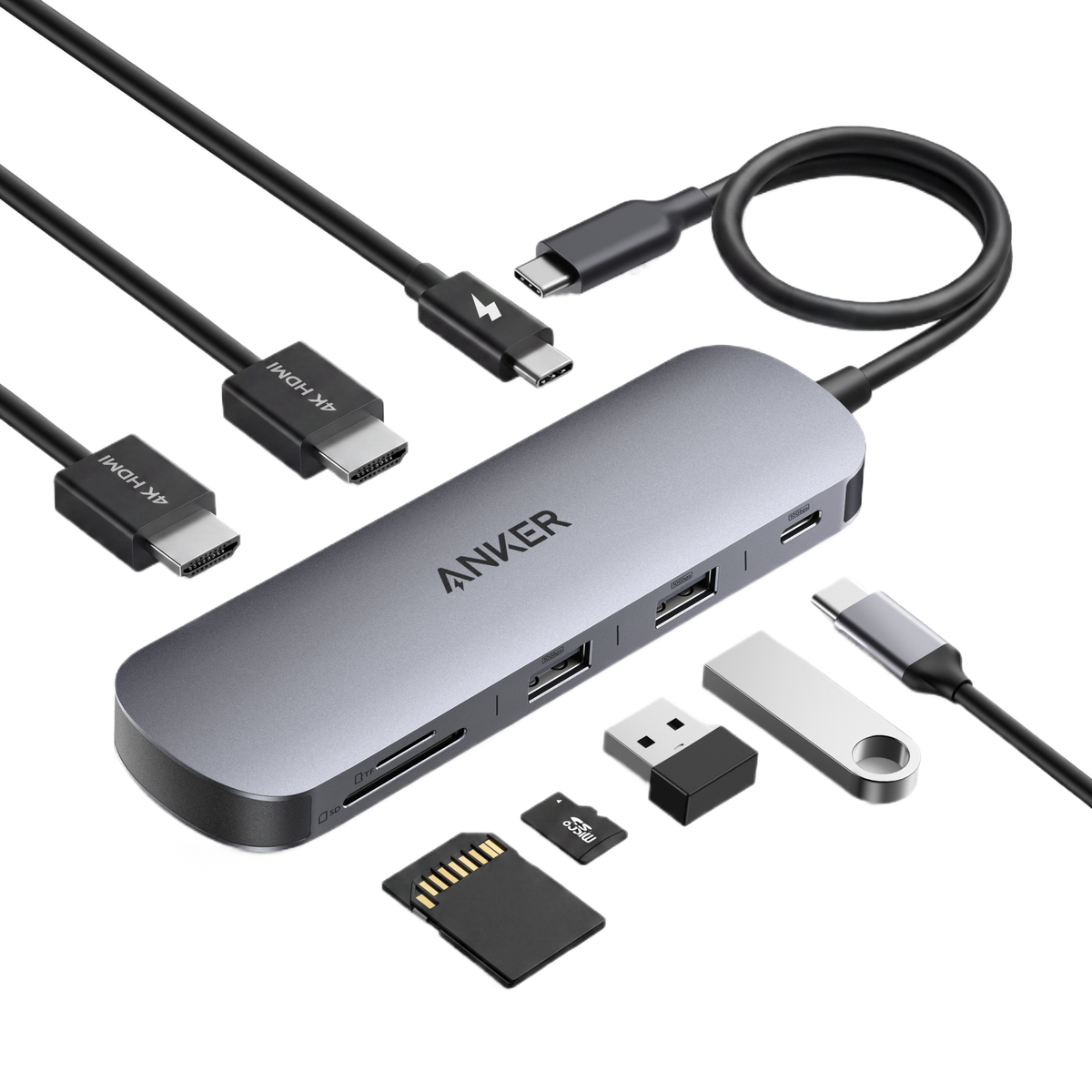 Anker Nano USB-C Hub (8-in-1, Dual Display)
