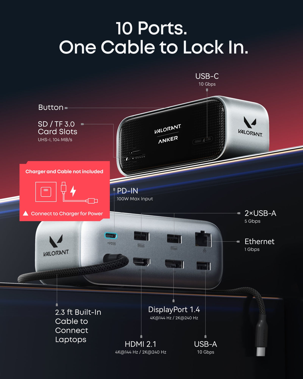 Anker Desktop USB-C Hub (VALORANT Limited Edition)