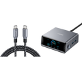 Bundle kit: Anker Prime Charger (250W, 6 Ports, GaNPrime) with USB-C to USB-C Cable (240W)