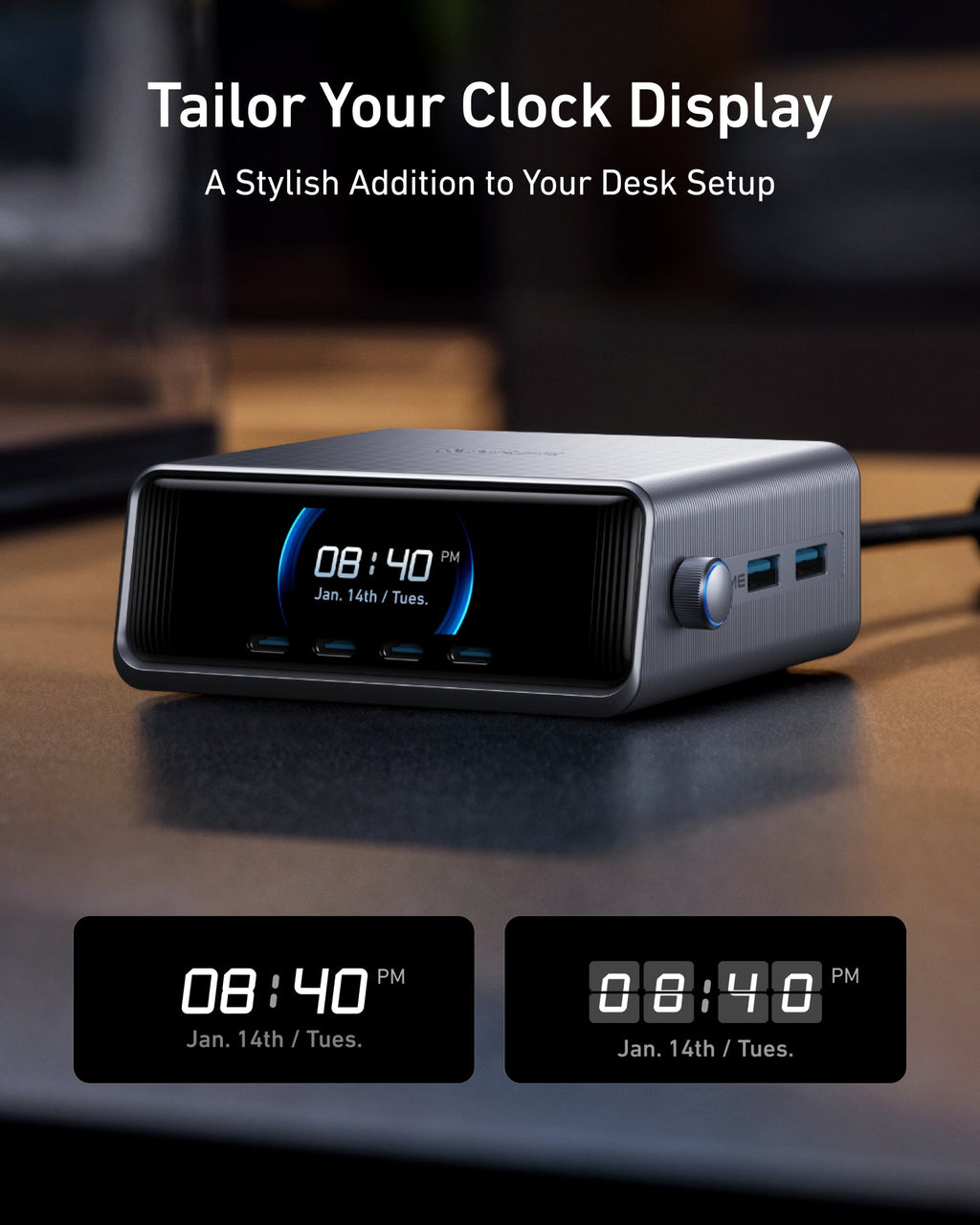 Bundle kit:Anker Prime Charger (250W, 6 Ports, GaNPrime) and Charging Station (8-in-1, 240W)