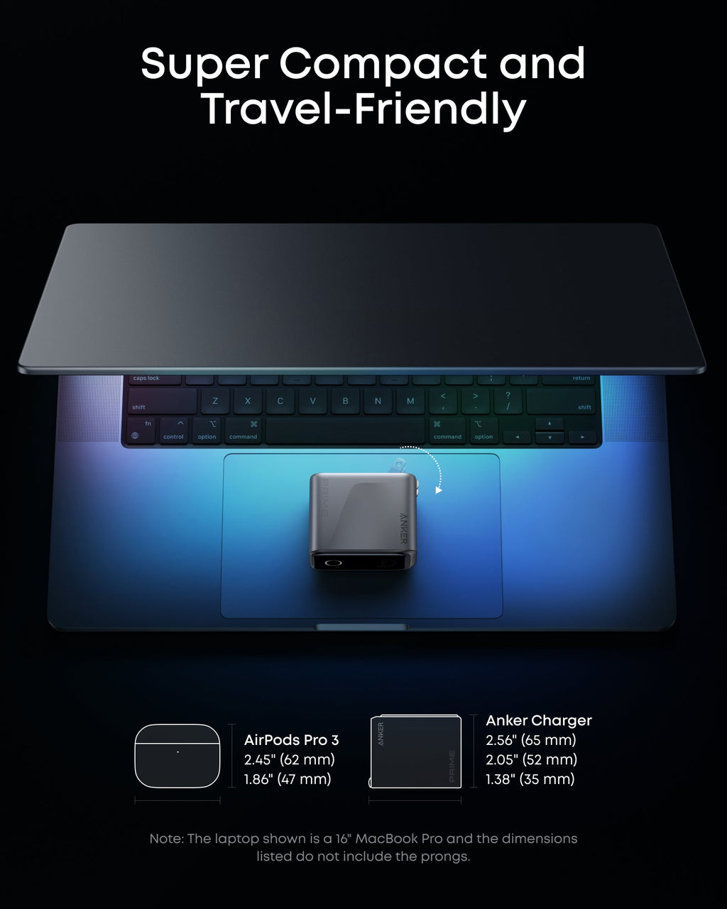 Bundle kit: Anker Prime Charger (160W, 3 Ports, Smart Display) with Anker Prime USB-C to USB-C Cable (240W, Upcycled-Braided)