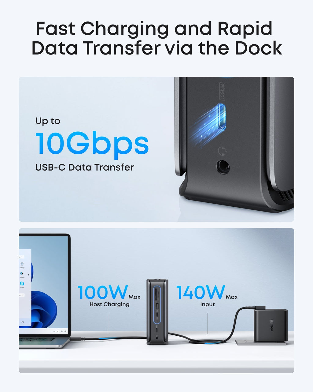 Anker Nano Docking Station, Anker Nano Charging Station, and Anker HDMI Cable