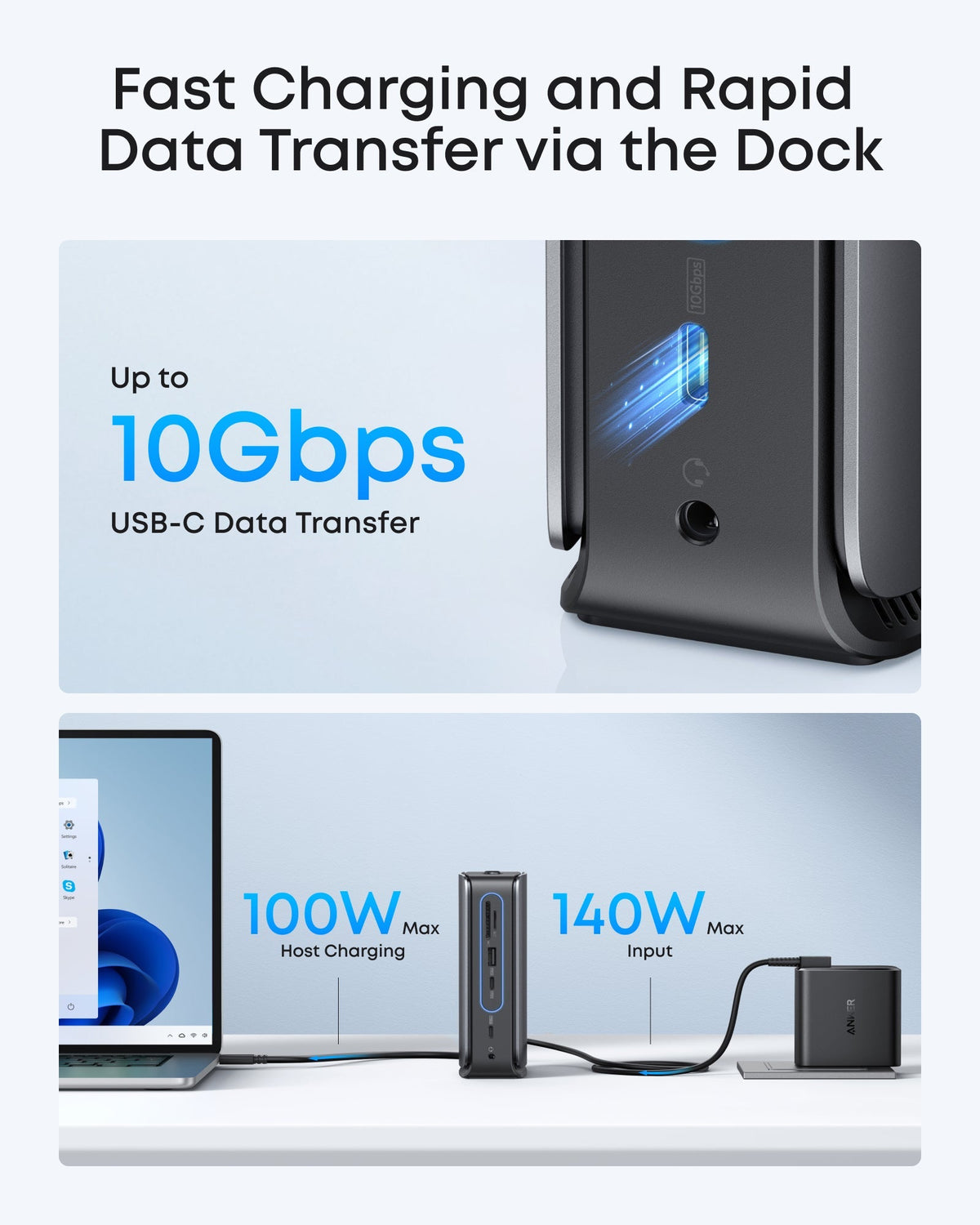 Anker Nano Docking Station, Anker Nano Charging Station, and Anker HDMI Cable