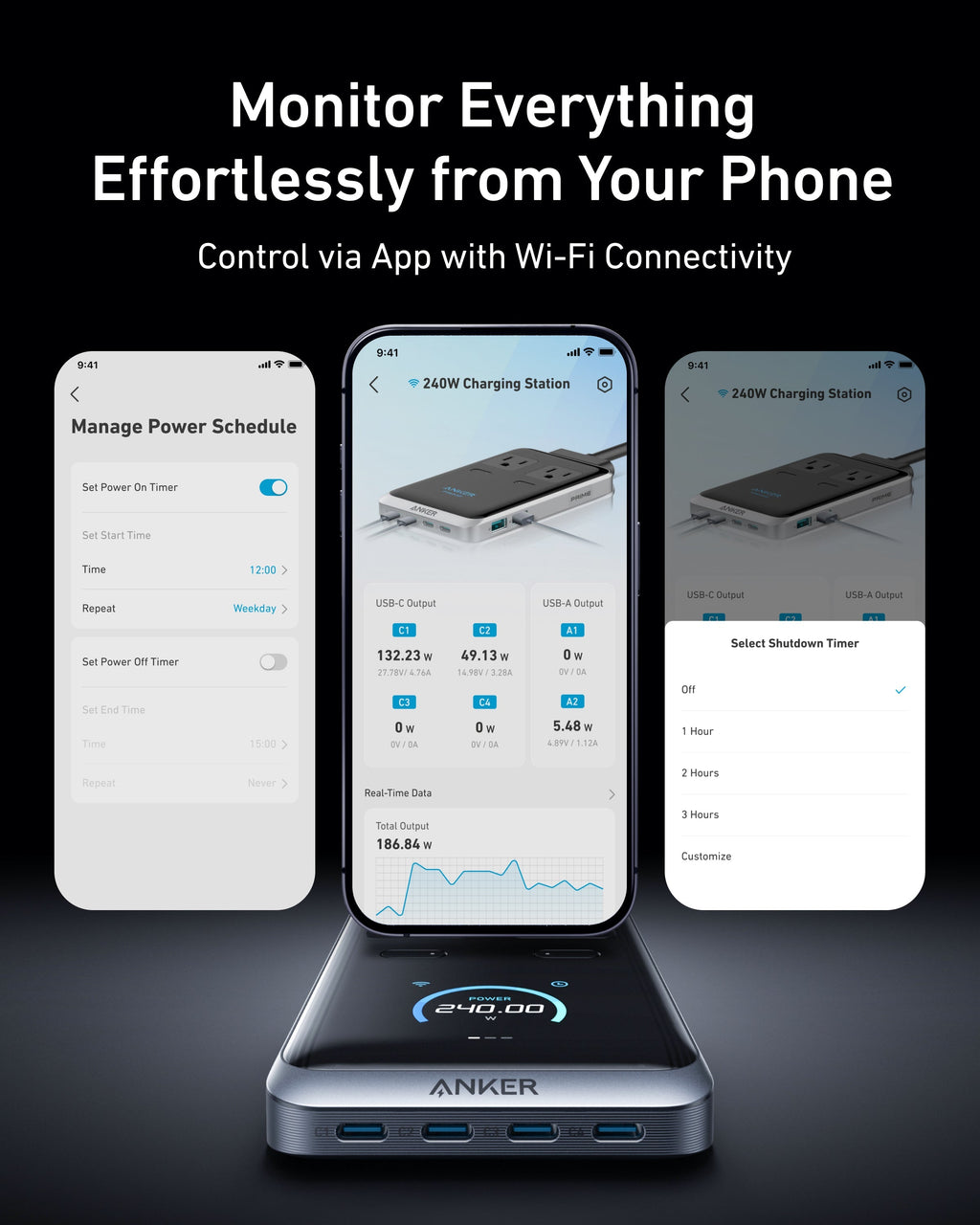 Bundle kit:Anker Prime Charger (250W, 6 Ports, GaNPrime) and Charging Station (8-in-1, 240W)