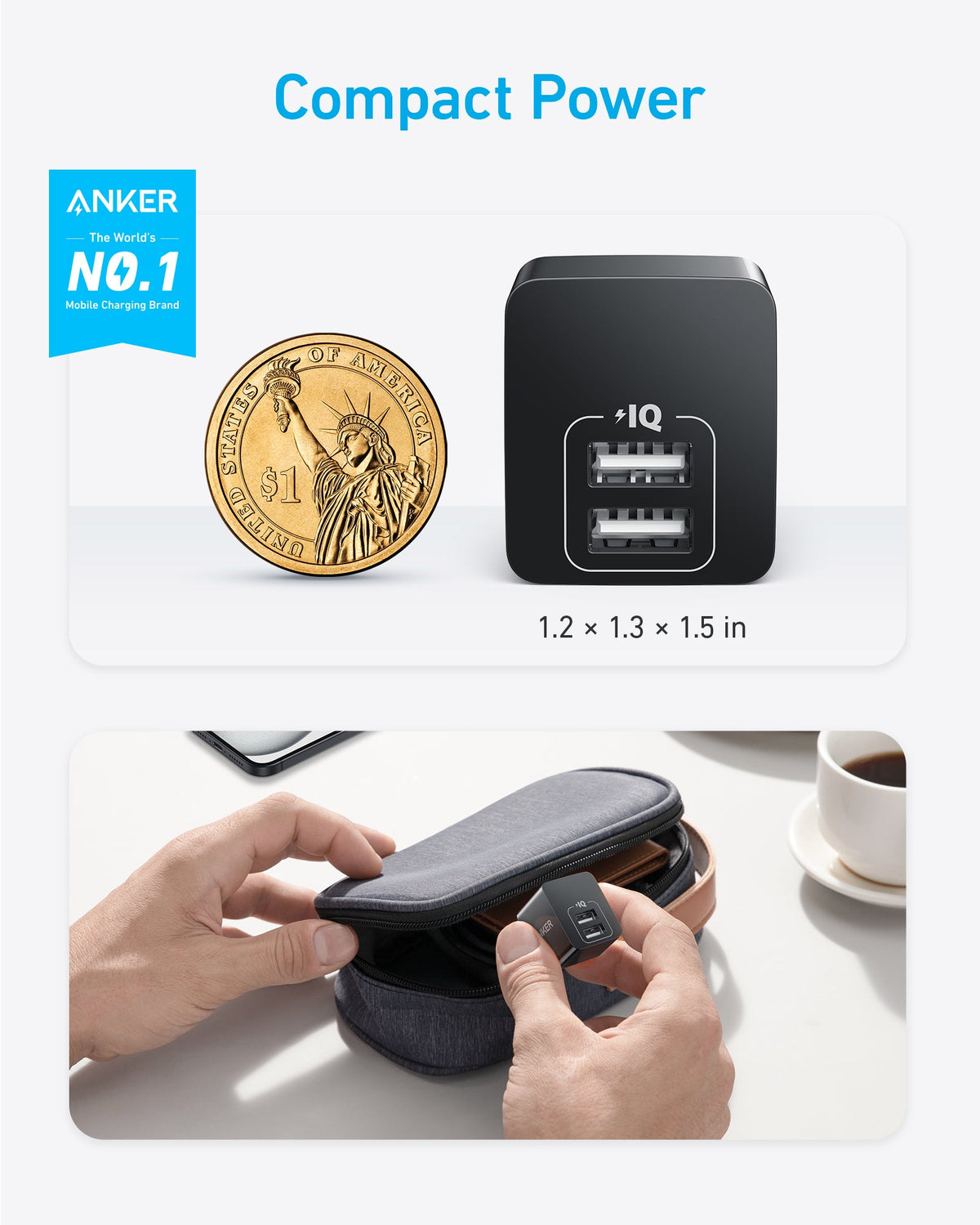 Anker Dual-Port 12W Wall Charger (2-Pack)