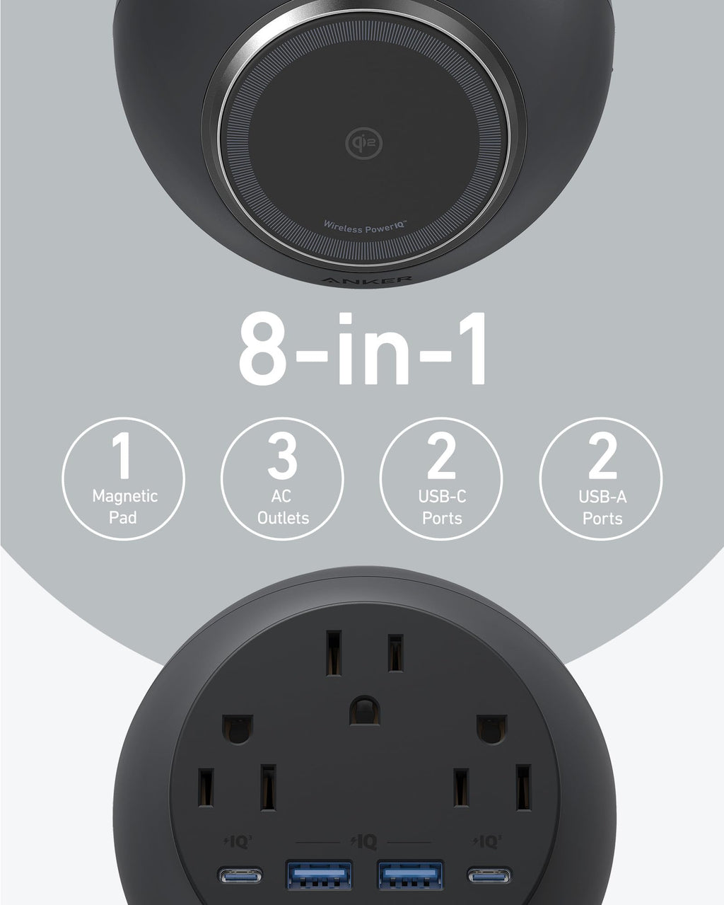Refurbished Anker MagGo Magnetic Charging Station (8-in-1)