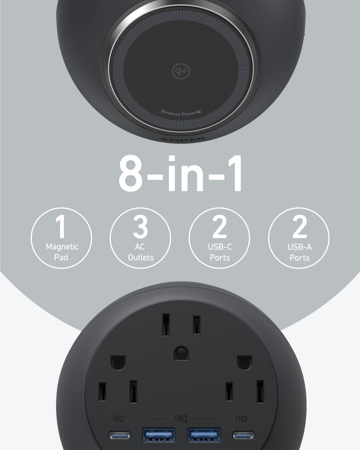 Refurbished Anker MagGo Magnetic Charging Station (8-in-1)