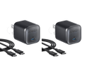 Bundle kit: Anker Nano Charger (45W) with USB-C to USB-C Cable 2-Pack