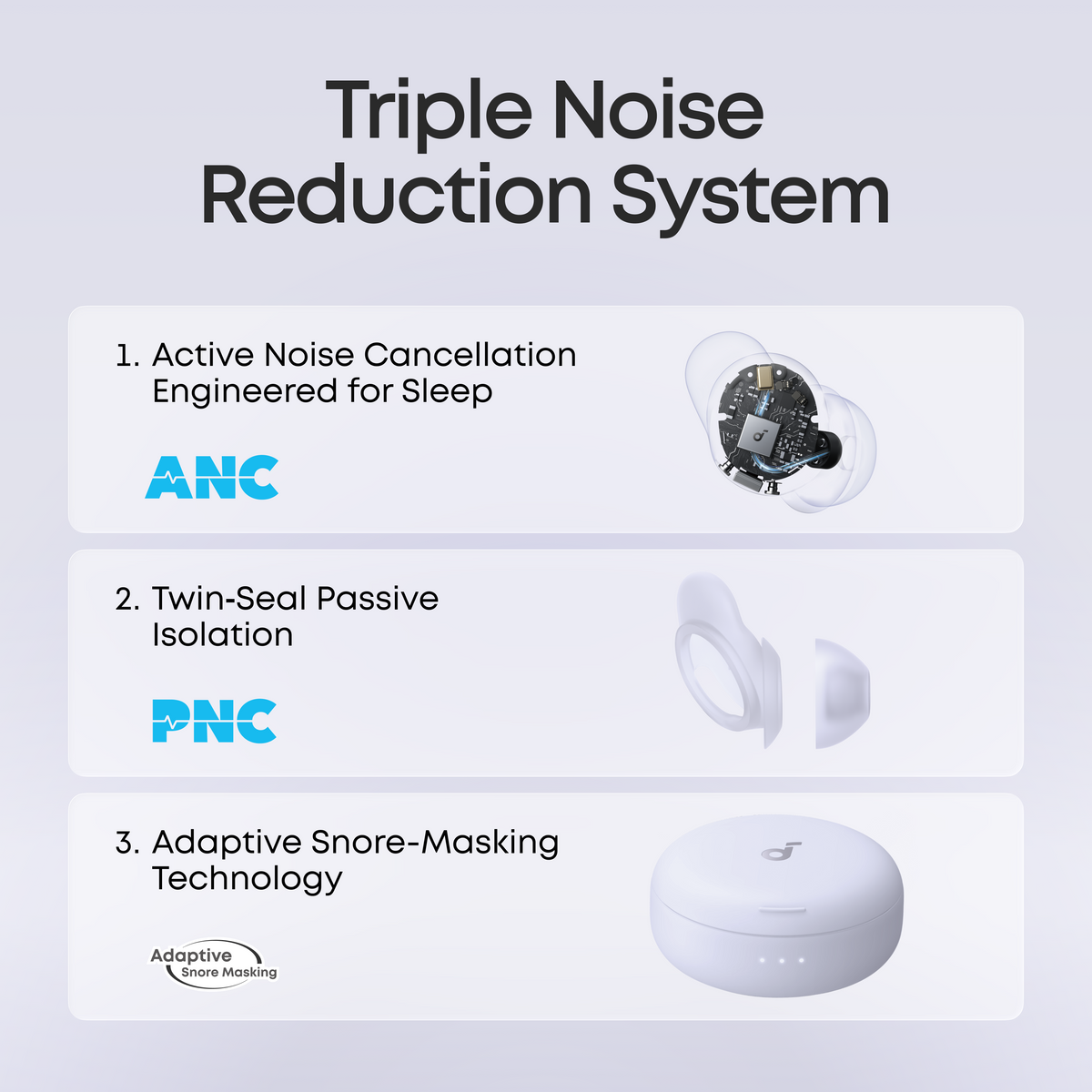 soundcore Sleep A30 Special / Sleep A30 | The World's First Sleep Earbuds with a Triple Noise Reduction System